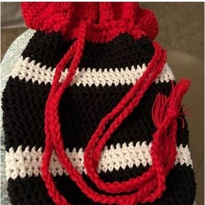 Red & Black UGA Hand Crafted Cinch Bag ❤️ Quality GIFT SHOP GO DAWGS UGA FAN